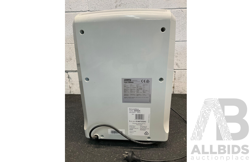 De'Longhi (DDS25) Tasciugo AiraDry Compact Dehumidifier
