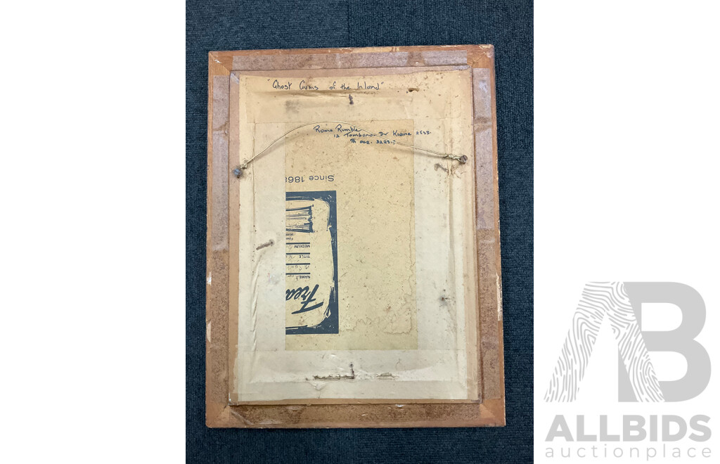 Roma Rumble,  ''By the Shoalhave River'' - Oil on Board 60x48 Cm (frame) & ''Ghost Gums of the Inland'' - Oil on Board 30x39 Cm (frame)