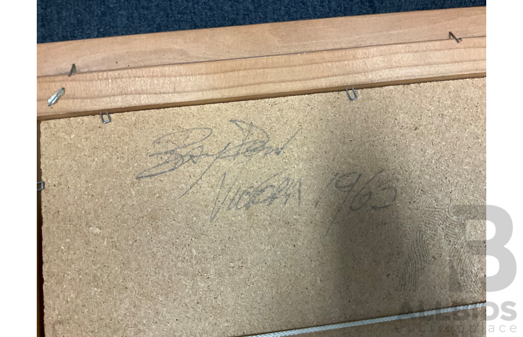 Artist Unknown - Schelkwyk,  ''Victoria 1963'' - Oil on Board 70x55 Cm (frame) & B.F. ''Mountains Scenery'' - Oil on Board 70x56 Cm (frame)