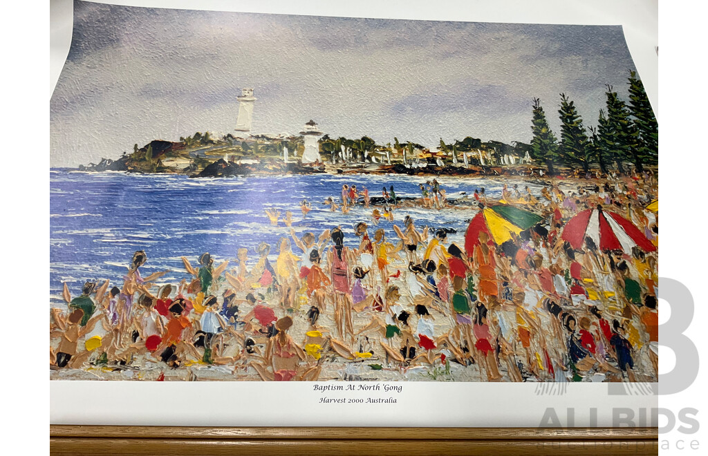 David Hart, ''Baptism at North 'Gong'' - Print 70x54 Cm, Valma McRobert ''Bavyley Point'' - Oil on Board 53x30 Cm (frame) and A.W.Singer ''Cook Highway'' - Oil on Board 47x24 Cm (frame)