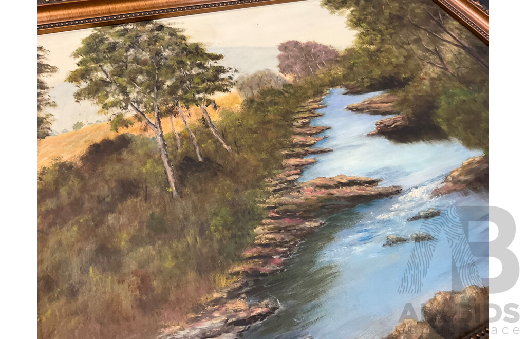 G. Rose, ''Landscape'' - Oil on Board 45x35 Cm (frame)