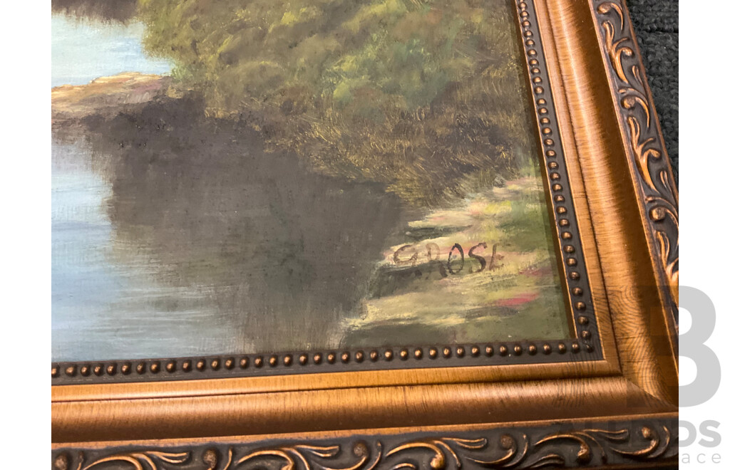 G. Rose, ''Landscape'' - Oil on Board 45x35 Cm (frame)