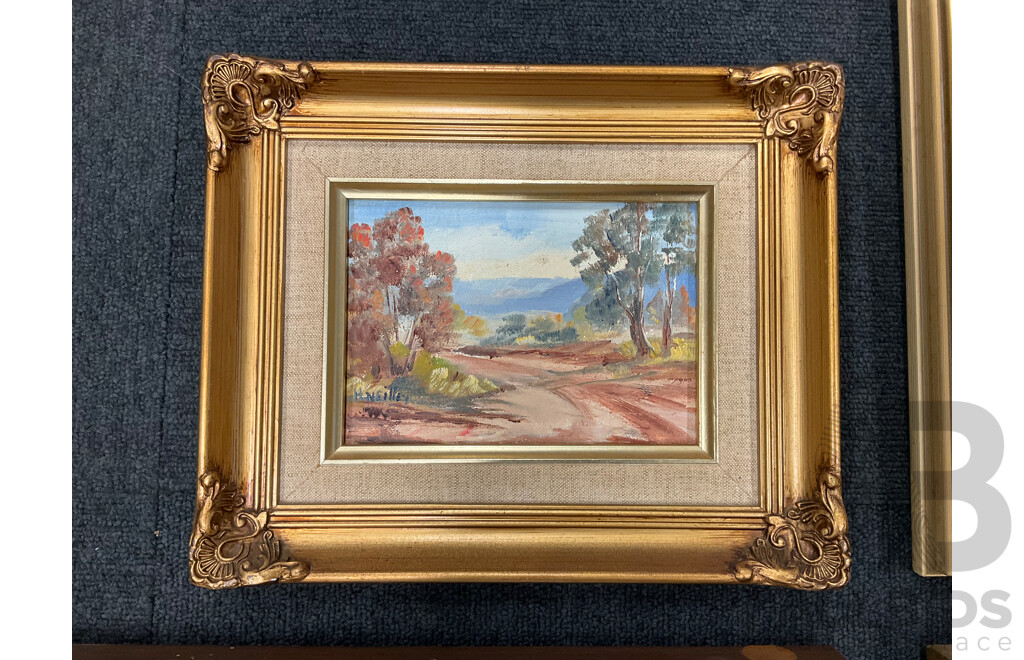 Assorted Paintings - Oil on Board - Lot of 4