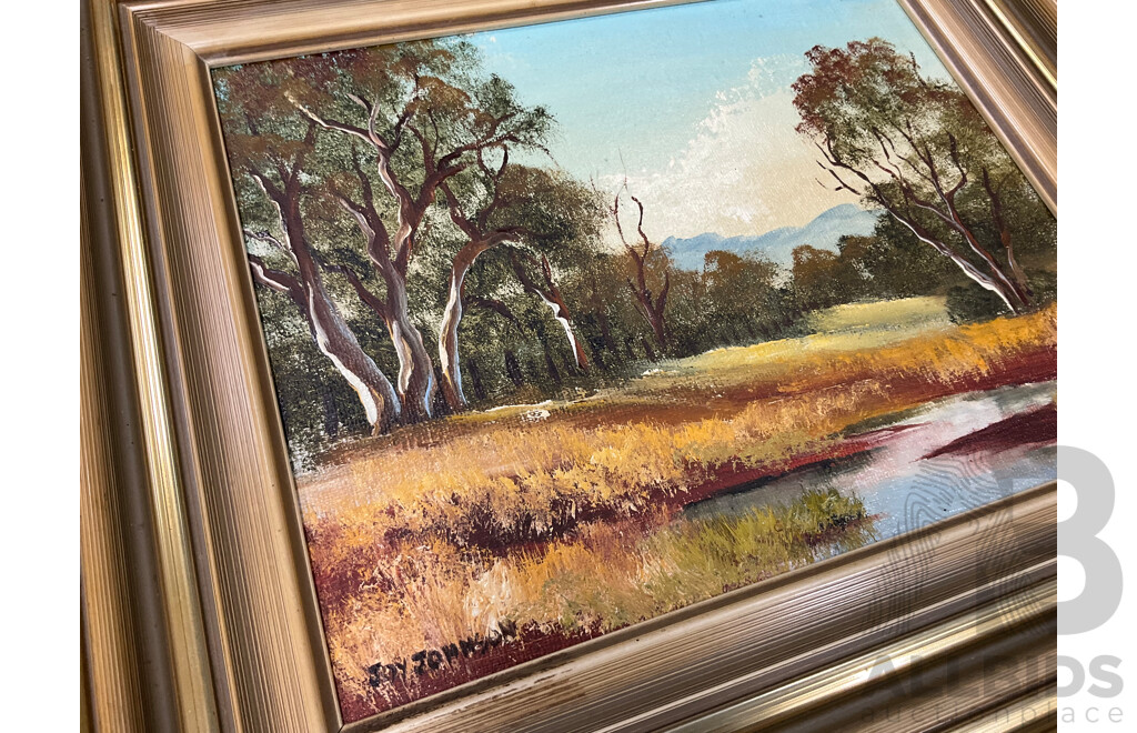 Assorted Paintings - Oil on Board - Lot of 4