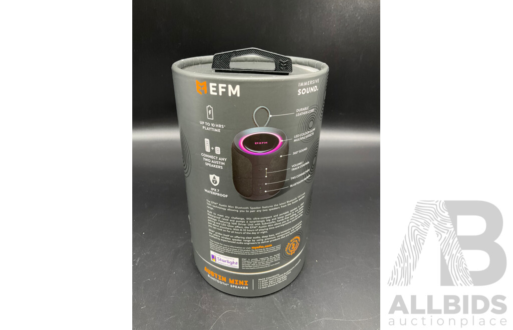 EFM Austin Mini Portable Bluetooth Speaker