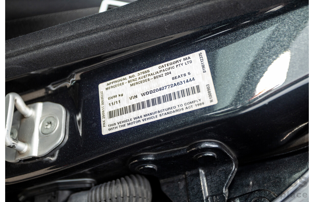 11/2011 Mercedes Benz C63 AMG W204 MY11 4d Sedan Magnetite Black Metallic V8 6.3L