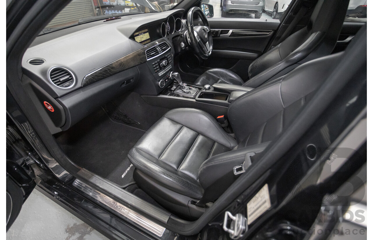 11/2011 Mercedes Benz C63 AMG W204 MY11 4d Sedan Magnetite Black Metallic V8 6.3L