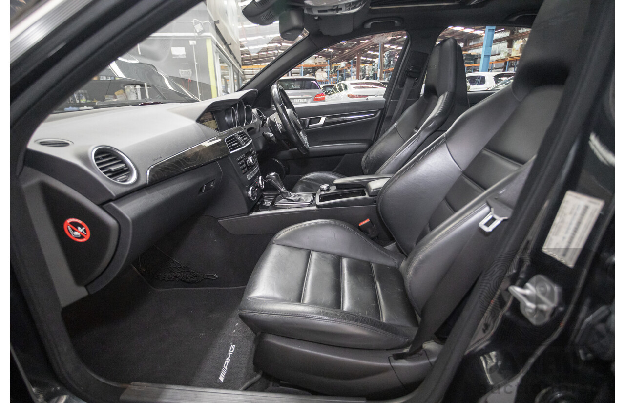 11/2011 Mercedes Benz C63 AMG W204 MY11 4d Sedan Magnetite Black Metallic V8 6.3L