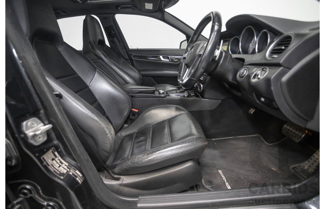 11/2011 Mercedes Benz C63 AMG W204 MY11 4d Sedan Magnetite Black Metallic V8 6.3L