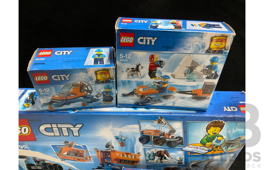 Collection Seven Lego Arctic Sets Including 60195, 60194, 60193, and More