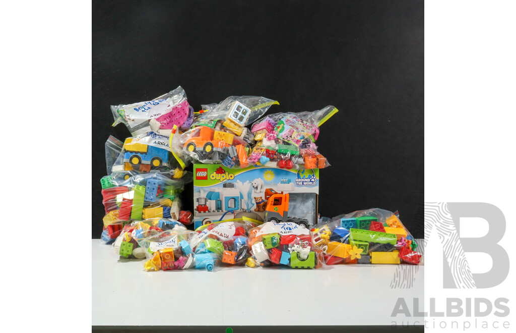 Large Collection Duplo Lego Including Five Sets in Boxes, Ten Sets in Bags and Loose Pieces