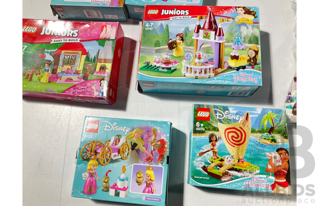 Collection Eleven Lego Disney Sets, Opened, Ten in Original Boxes with Instructions Including  Frozen II 41165, Frozen 41155 and More
