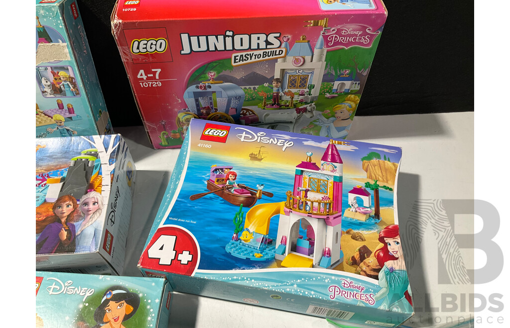 Collection Eleven Lego Disney Sets, Opened, Ten in Original Boxes with Instructions Including  Frozen II 41165, Frozen 41155 and More
