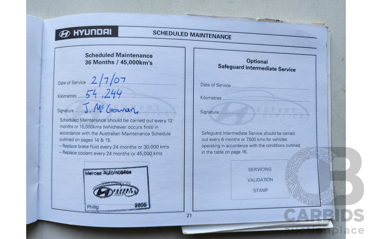 1/2005 Hyundai Sonata GL EF-B 4d Sedan Blue 2.7L