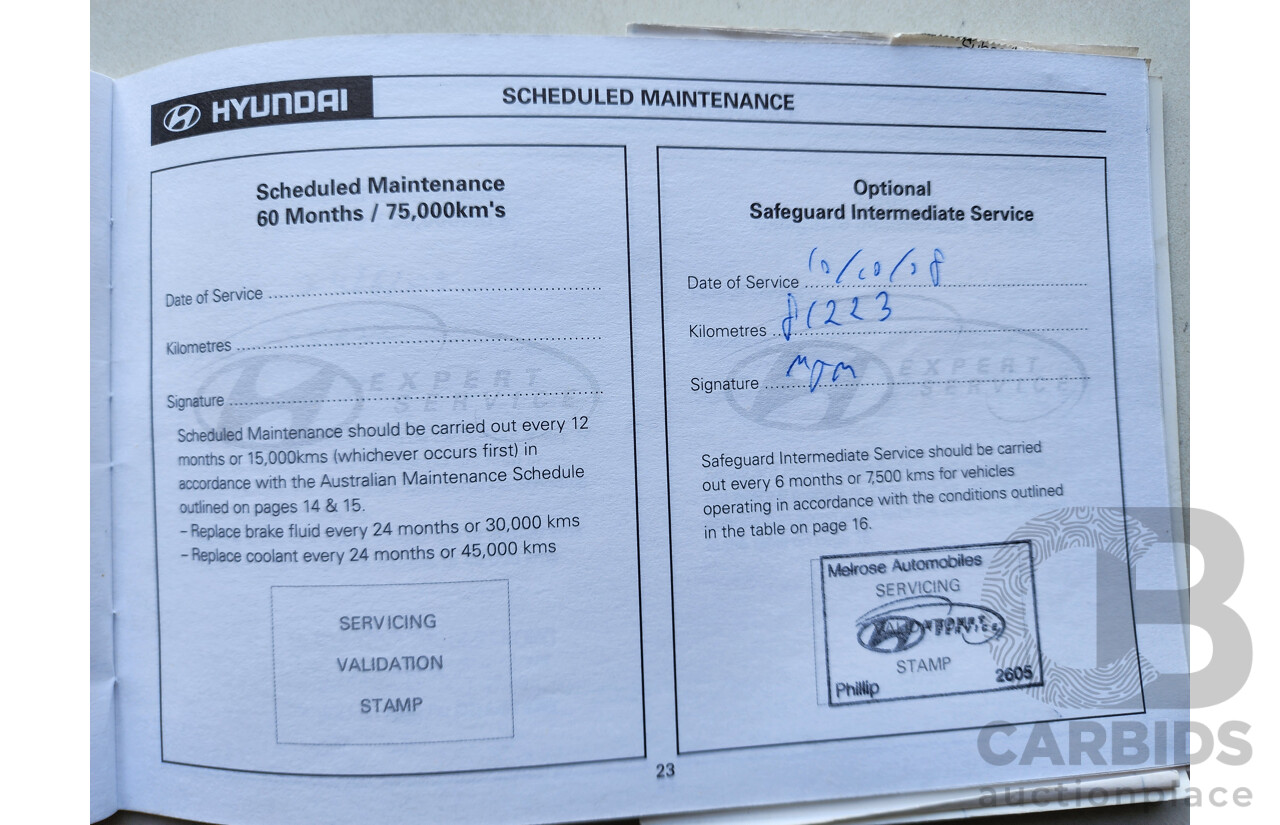 1/2005 Hyundai Sonata GL EF-B 4d Sedan Blue 2.7L