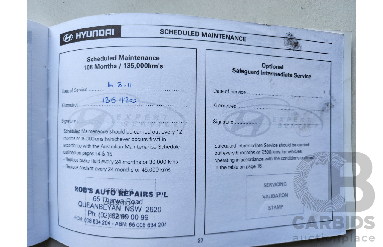 1/2005 Hyundai Sonata GL EF-B 4d Sedan Blue 2.7L