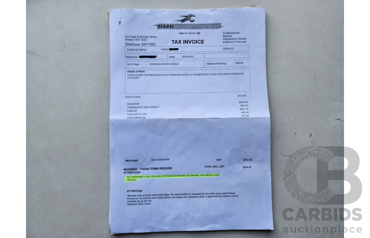 1/2005 Hyundai Sonata GL EF-B 4d Sedan Blue 2.7L