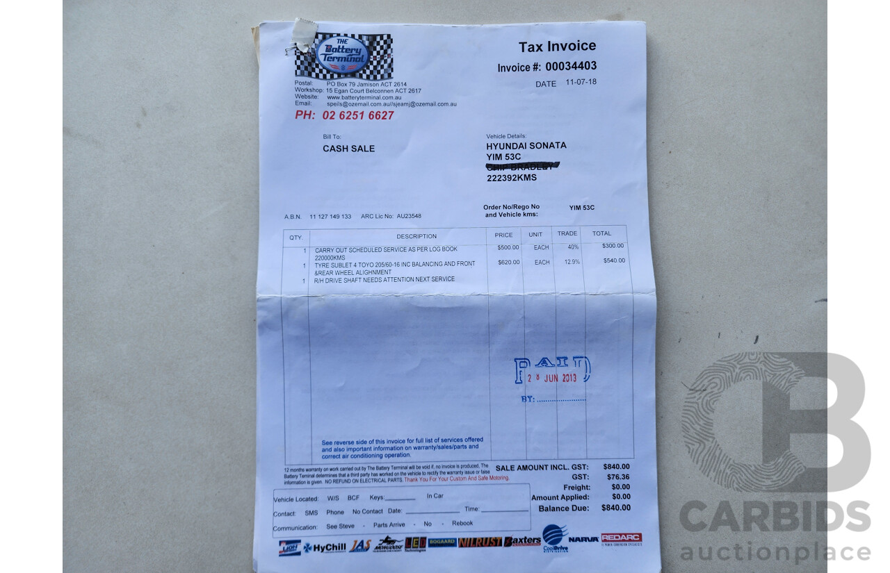 1/2005 Hyundai Sonata GL EF-B 4d Sedan Blue 2.7L