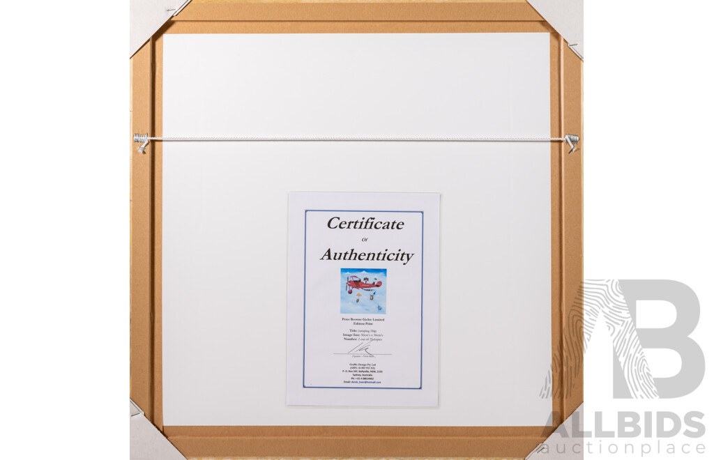 Peter Browne, (20th Century, Australian, 1947-), Jumping Ship, Giclée Limited Edition Print, Hand Signed, 65 x 65 cm (frame)