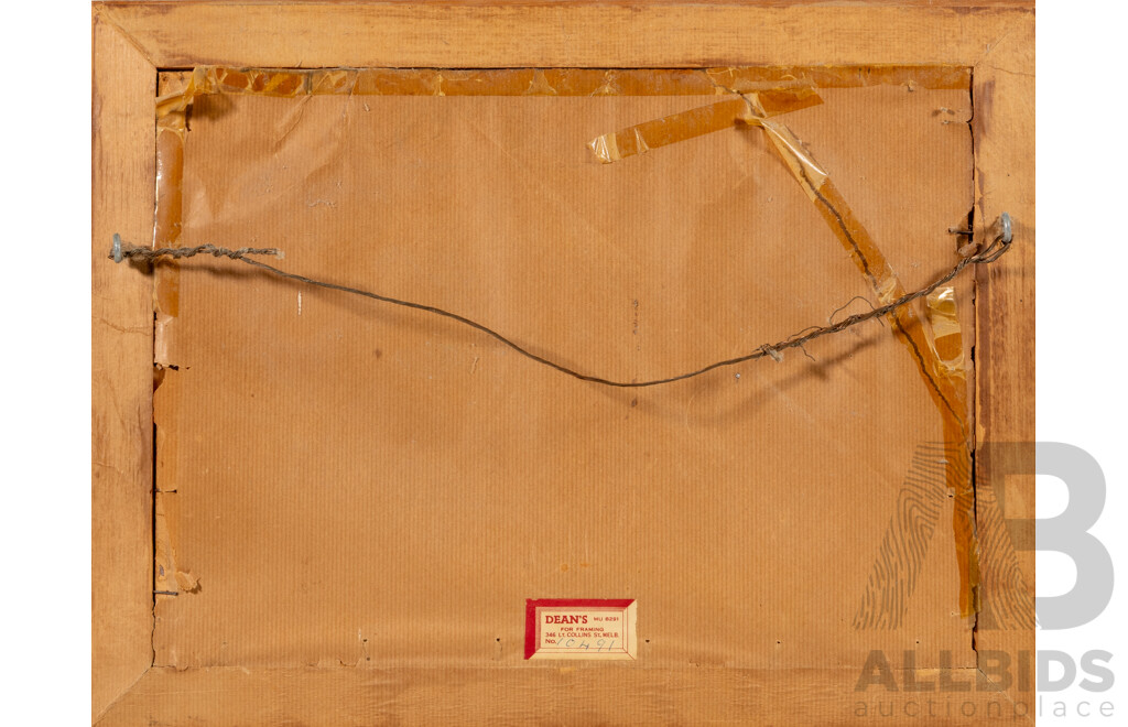 Arnulf Ebatarinja (20th Century, Indigenous-Australian, 1931-), Central Desert Landscape with Ghost Gum, Wonderful Original Vintage Watercolour, 34 x 44 cm (frame)