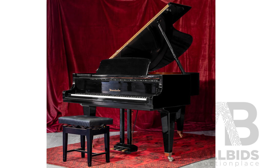 Vintage Bösendorfer Model 200 Grand Piano, Serial No. 34538, Austria, Circa 1982, with Adjustable Stool