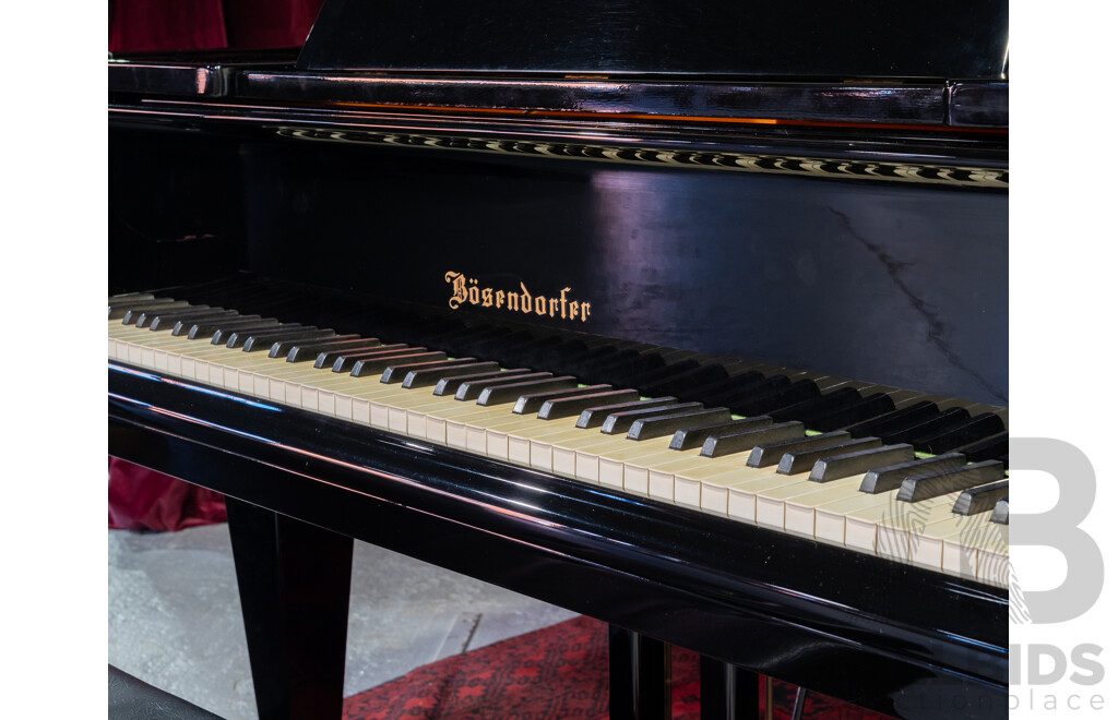 Vintage Bösendorfer Model 200 Grand Piano, Serial No. 34538, Austria, Circa 1982, with Adjustable Stool