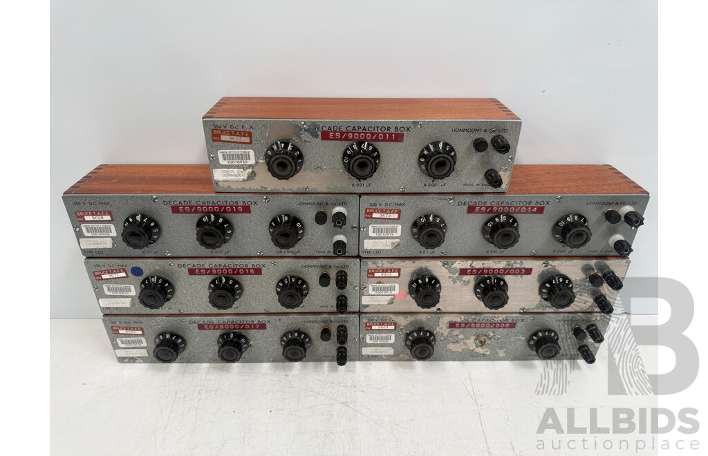 7x Lion Mount Decade Capacitor Boxes