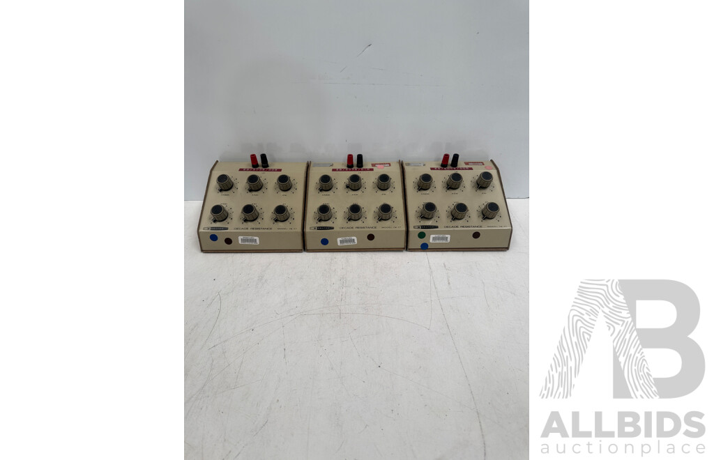 3x Heathkit Decade Resistance Model -IN17