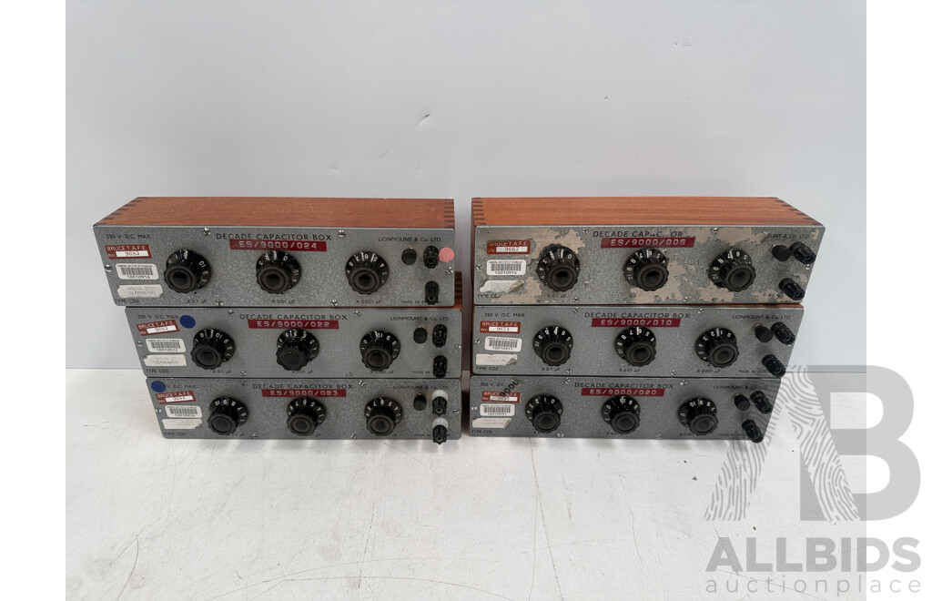 6x Lion Mount Decade Capacitor - Lot 1651565 | ALLBIDS