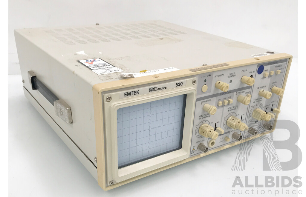 Emtek 520 Dual-Channel 20MHz Oscilloscope