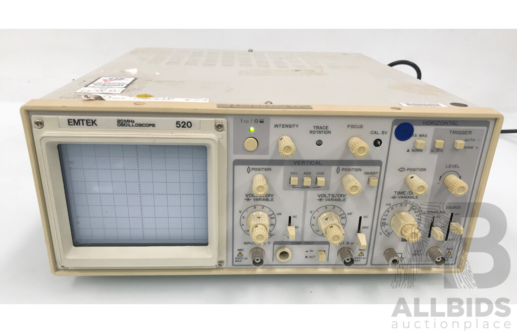Emtek 520 Dual-Channel 20MHz Oscilloscope