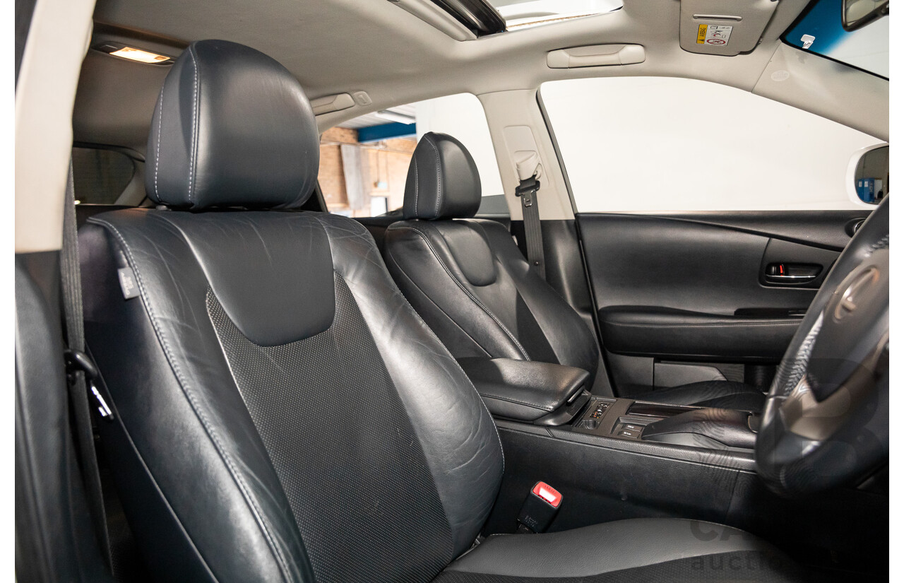 9/2013 Lexus RX350 Luxury GGL15R MY12 4d Wagon White Pearl V6 3.5L