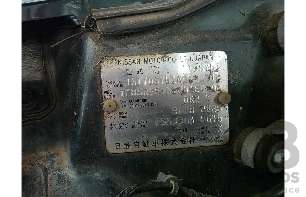 6/1999 Nissan Patrol ST (4x4) GU 4d Wagon Green 2.8L - 7 Seats