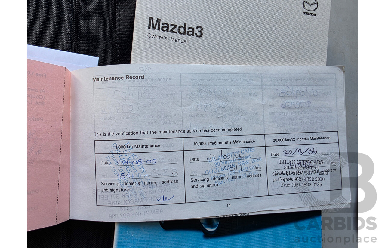 5/2005 Mazda Mazda3 SP23 BK 4d Sedan Black 2.3L