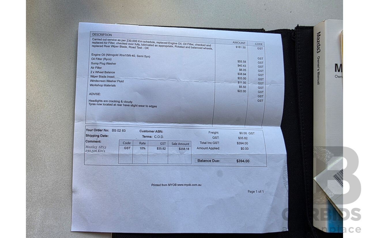 5/2005 Mazda Mazda3 SP23 BK 4d Sedan Black 2.3L