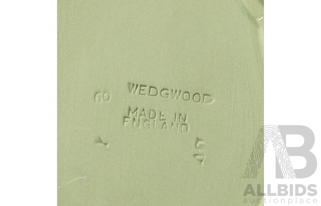 Nice Collection Wedgwood Jasper Ware in Sage Green Including Vases, Lidded Containers and More