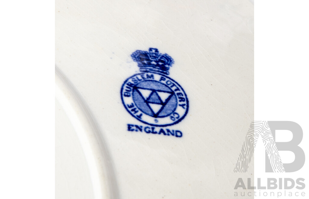 Collection Four Spode Porcelain Blue Room Collection Plates in Original Box Along with Spode Italian Plate & Four Other Blue & White Examples