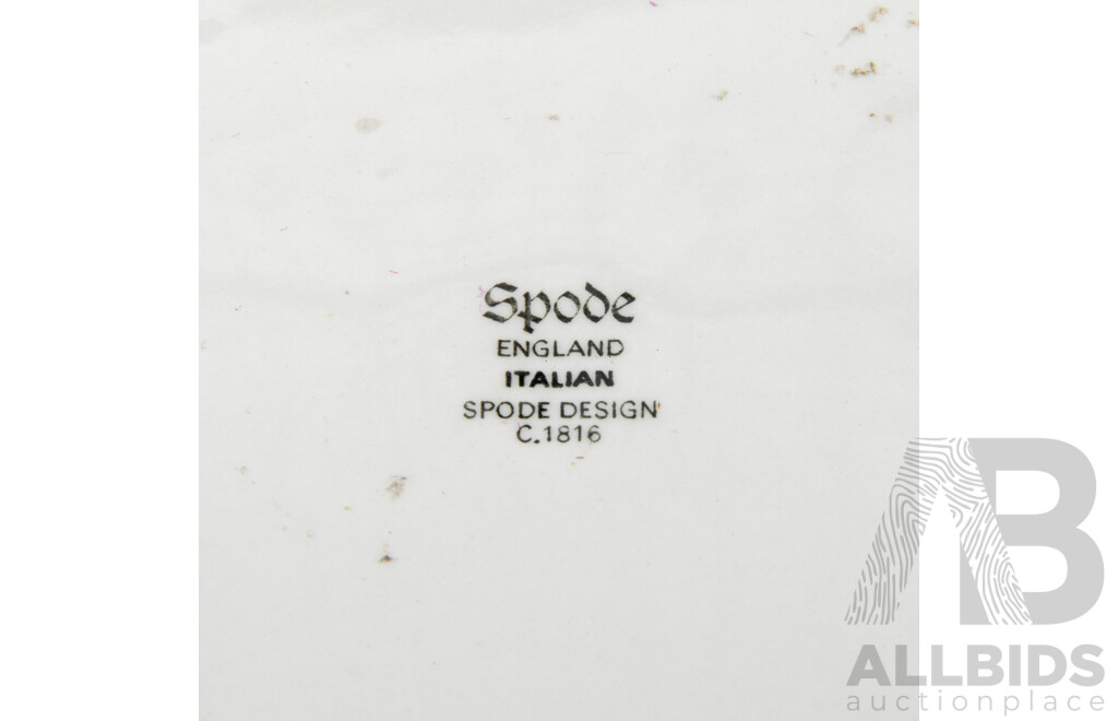 Collection Four Spode Porcelain Blue Room Collection Plates in Original Box Along with Spode Italian Plate & Four Other Blue & White Examples