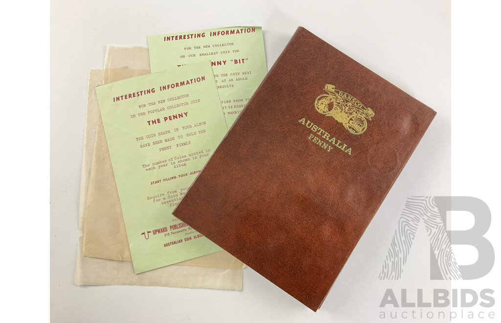 Australian Dansco Penny Album, Examples Spanning 1912 to 1964