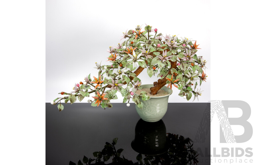 Vintage Chinese Jade Bonsai Tree