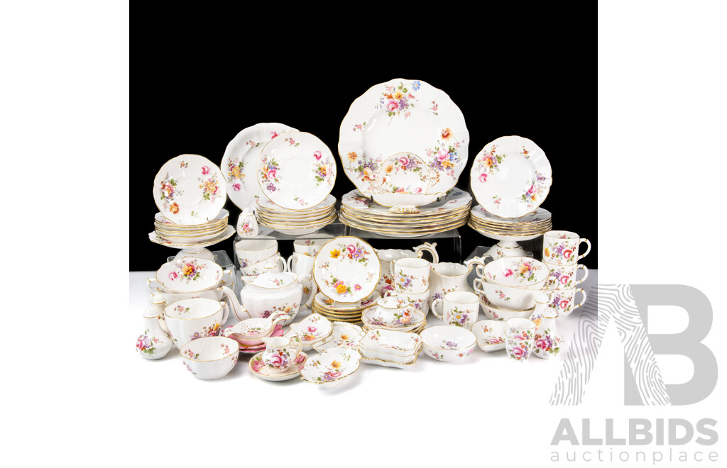 Large Collection of Royal Crown Derby Bone China 'Derby Posies'