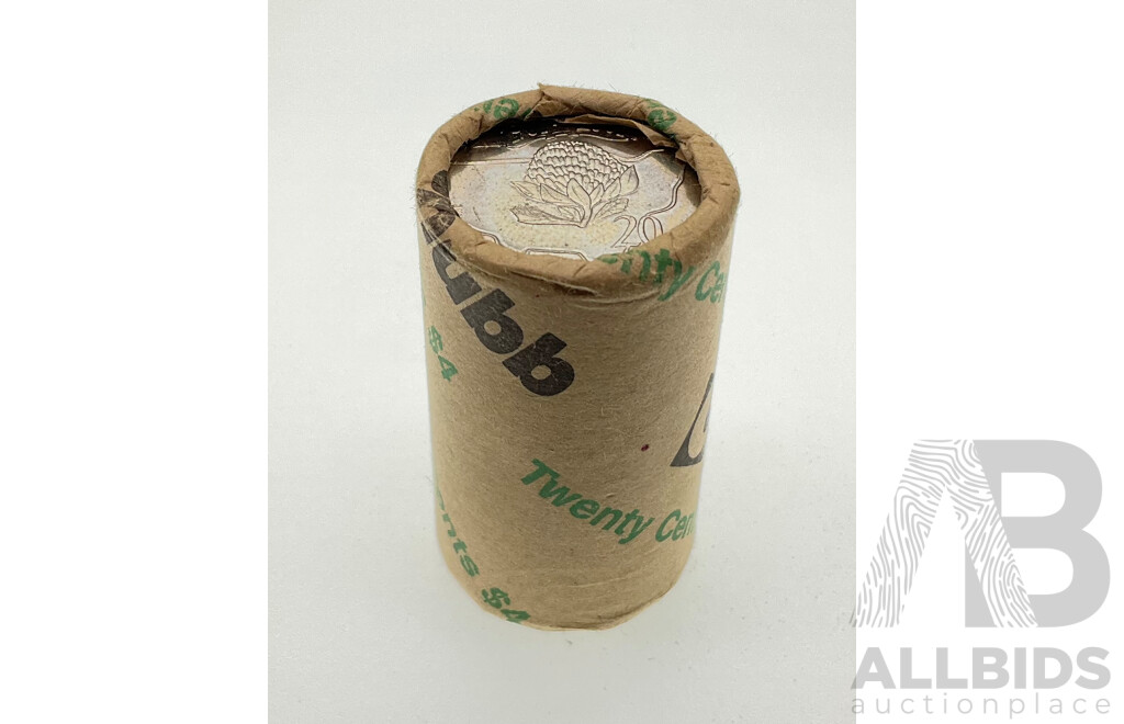 Australian 2001 Twenty Cent Chubb Coin Roll, Centenary of Federation, NSW Waratah