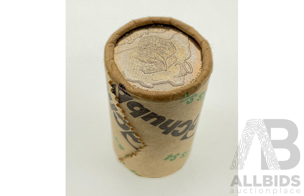 Australian 2001 Twenty Cent Chubb Coin Roll, Centenary of Federation, NSW Waratah