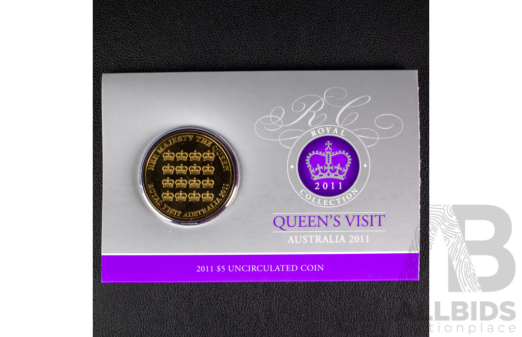 Australian RAM 2011 Five Dolar Coin, Queens Visit