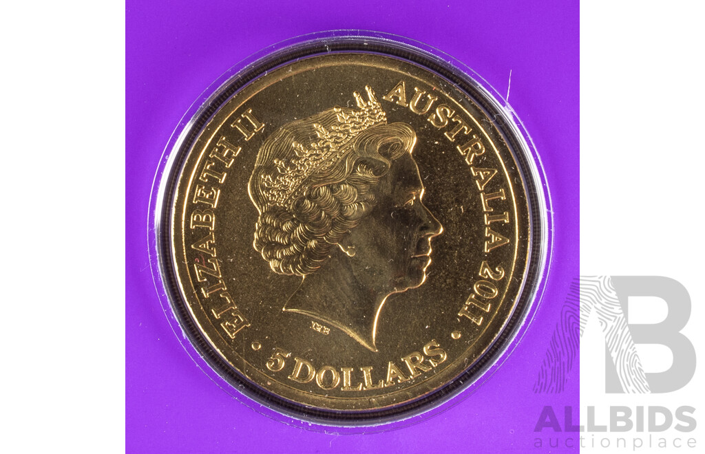 Australian RAM 2011 Five Dolar Coin, Queens Visit