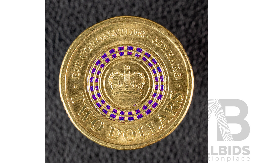 Australian 2013 Two Dollar Coin, QE2 Sixty Years Coronation