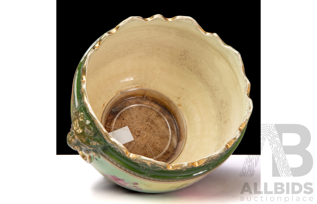 Vintage English Porcelain Hand Painted Jardiniere