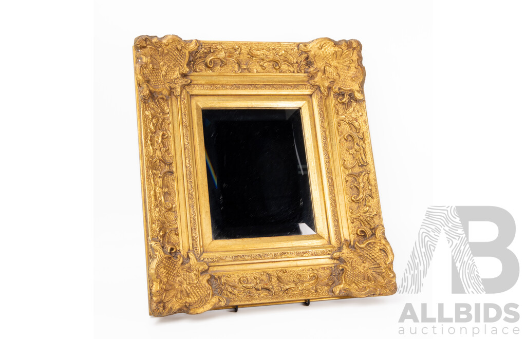 Lovely Vintage Ornate Gilt Framed Mirror, 48 X 43 Cm (frame)
