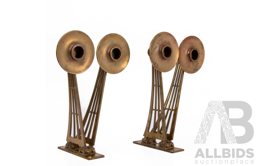 Pair of Vintage Brass Piano Sconces