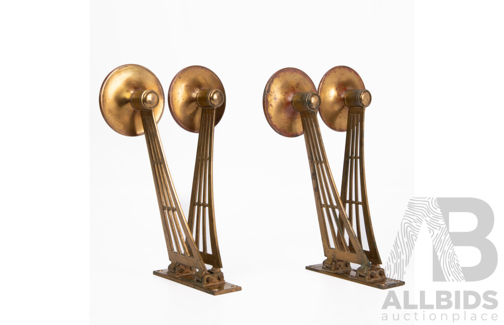 Pair of Vintage Brass Piano Sconces